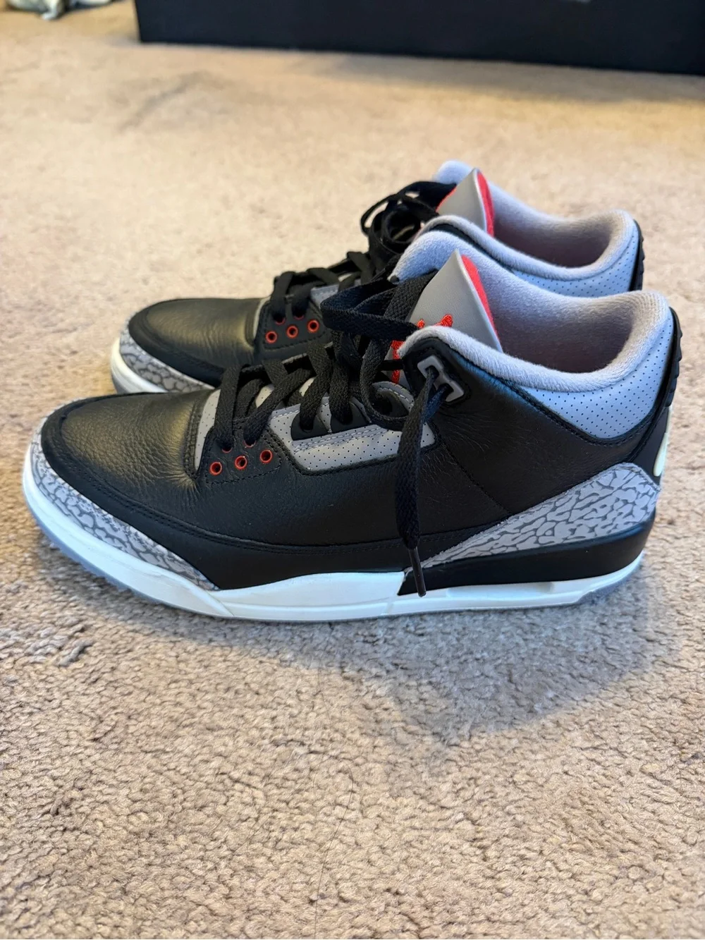 Black Grey Red Retro Jordan Basketball Sneakers